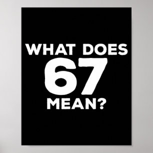 What Does 67 Mean Funny Six Seven Meme  Poster