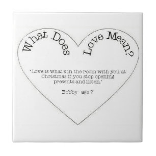 What Does Love Mean - Christmas Presents TIle
