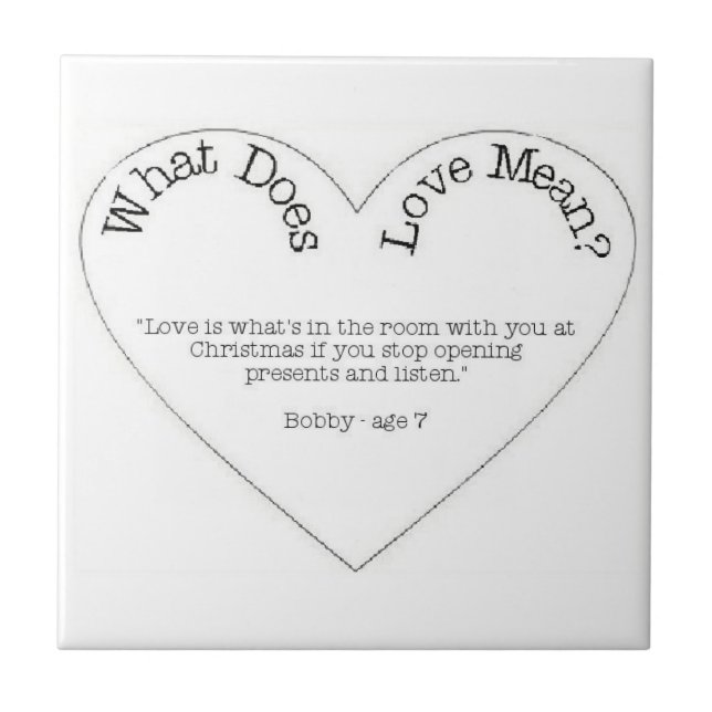 What Does Love Mean - Christmas Presents TIle (Front)