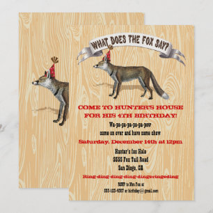 What does the fox say Birthday party invitation