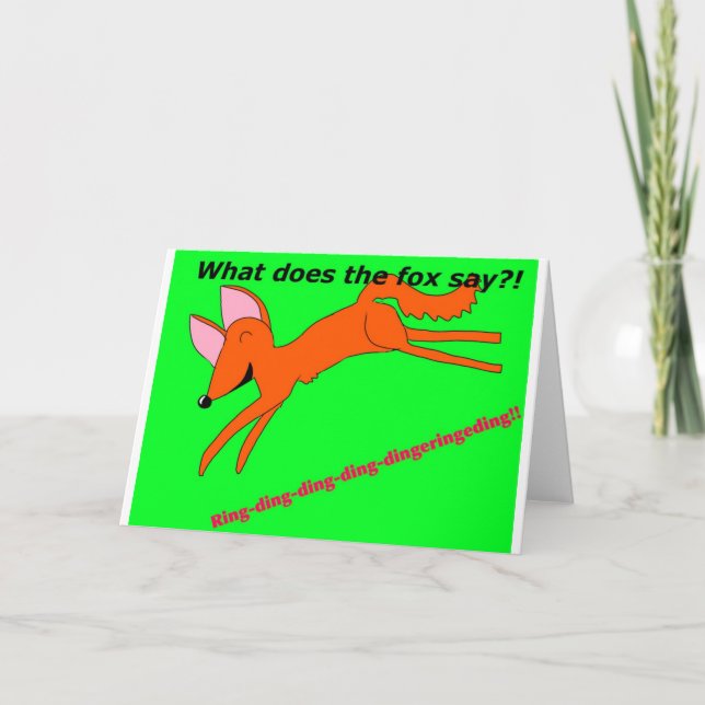 What does the fox say? card (Front)