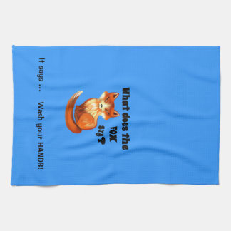 What Does the Fox Say Clothing and Gifts Tea Towel