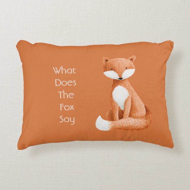 What Does the Fox Say? Decorative Cushion (Front)