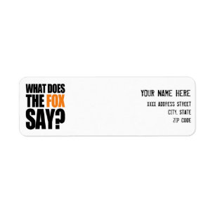 What Does The Fox Say Return Address Label