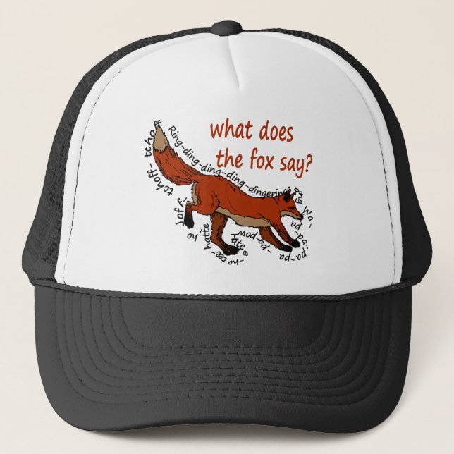 What does the fox say? trucker hat (Front)