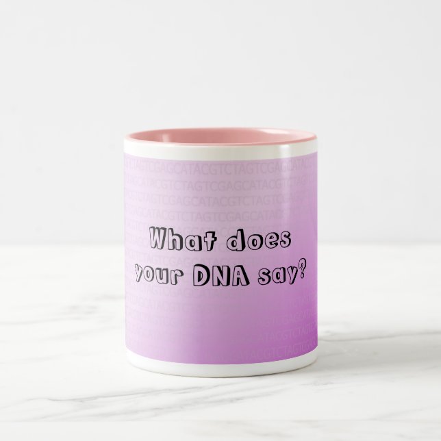 What does your DNA say purple coffee mug (Center)