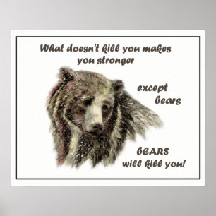 What Doesn't Kill you Except Bears De-Motivational Poster