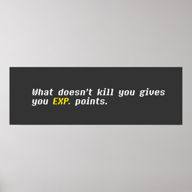 What Doesn't Kill You Gives You EXP. Points Poster (Front)