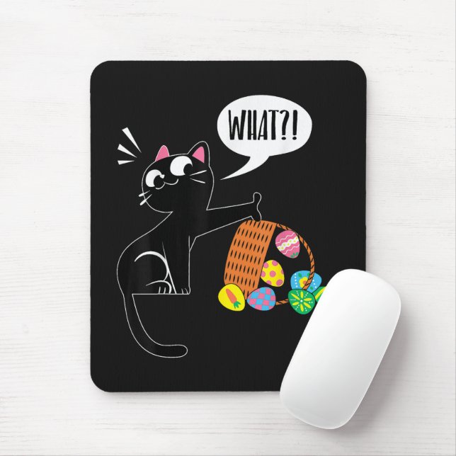 WHAT ! Easter Cat Mouse Pad (With Mouse)