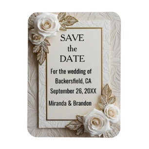 What flower wedding invtation magnet