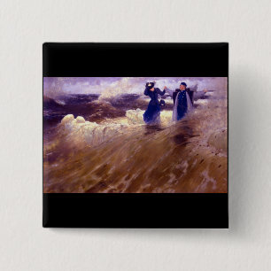 What Freedom! by Ilya Repin 15 Cm Square Badge