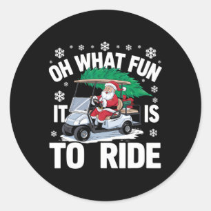 What Funny It Is To Drive Christmas Santa Driving Classic Round Sticker
