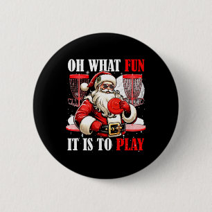 What Funny It Is To Play Christmas Santa Playing D 6 Cm Round Badge