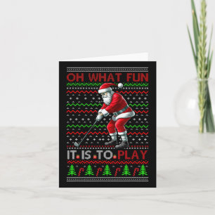 What Funny It Is To Playing Golf Christmas Santa S Card