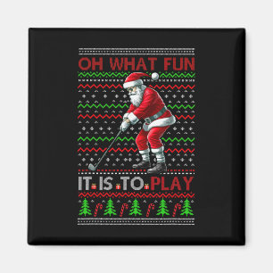 What Funny It Is To Playing Golf Christmas Santa S Magnet