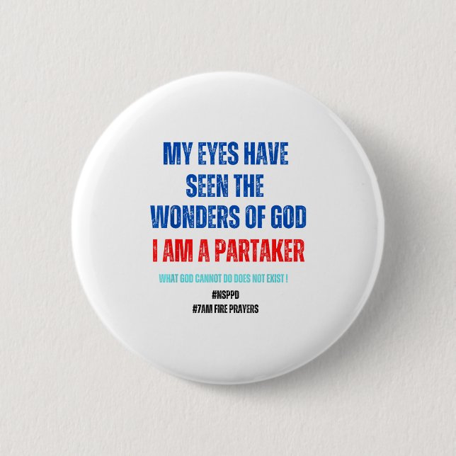 What God Cannot Do Does Not Exist Nsppd - Witness  6 Cm Round Badge (Front)