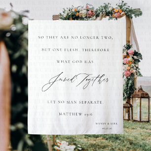 What God Has Joined Together Wedding Backdrop Sign Tapestry