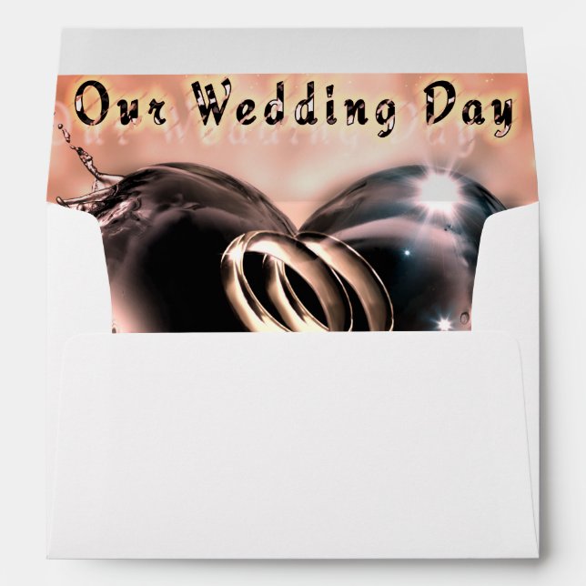 What God Has Put Together Pink and Silver Wedding Envelope (Back (Bottom))