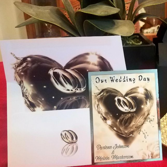 What God has Put Together Wedding (Silver) Foil Invitation Postcard (Creator Uploaded)