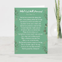 What God Hath Promised (Light Green) Card