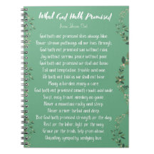 What God Hath Promised (Light Green) Notebook