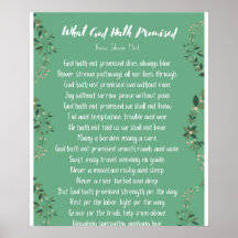 What God Hath Promised (Light Green) Poster