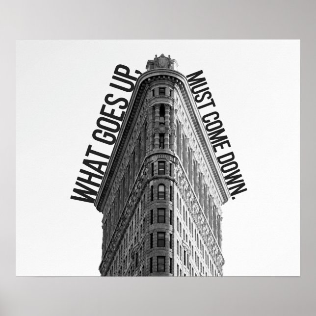 What Goes up Must Come Down Stock Market Poster (Front)