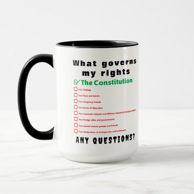 What governs my rights - The Constitution Mug (Left)