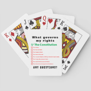 What governs my rights - The Constitution Playing Cards