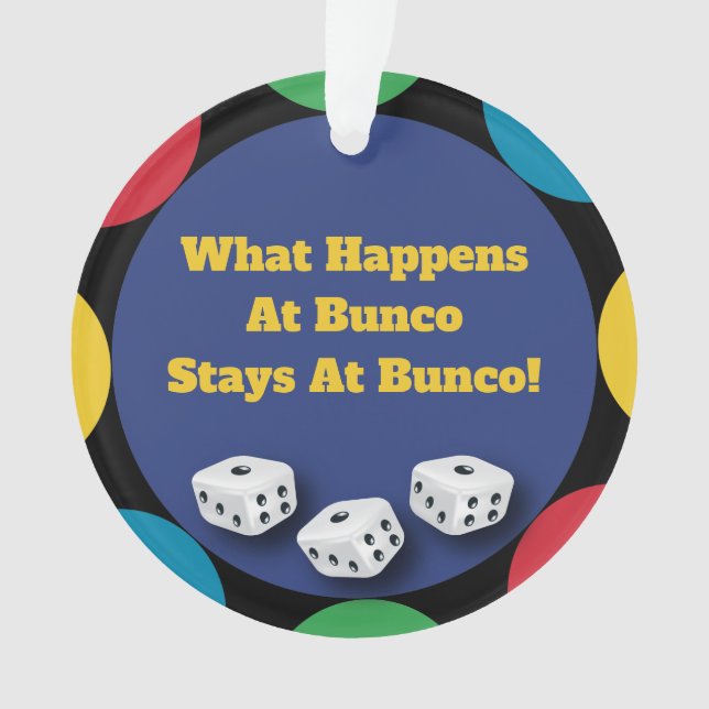 What Happens At Bunco Ornament (Front)
