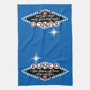 What Happens At Bunco Stays At Bunco Fun Tea Towel