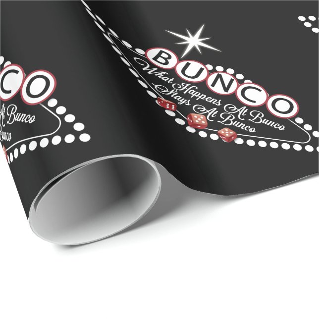 What Happens At Bunco Stays At Bunco Fun Wrapping Paper (Roll Corner)