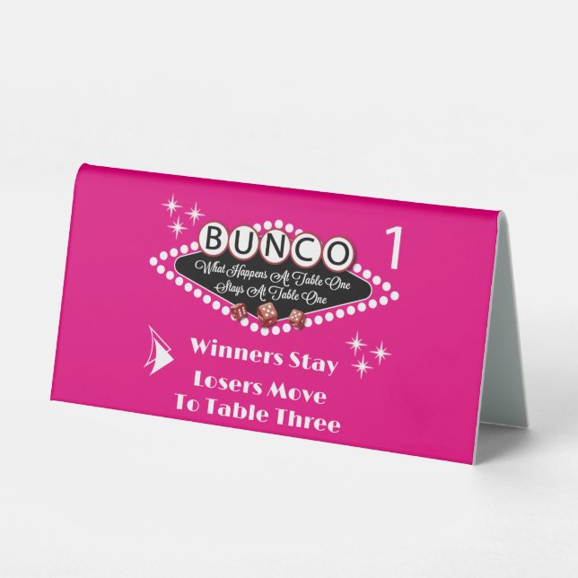 What Happens At Bunco Table One Card  (Front)