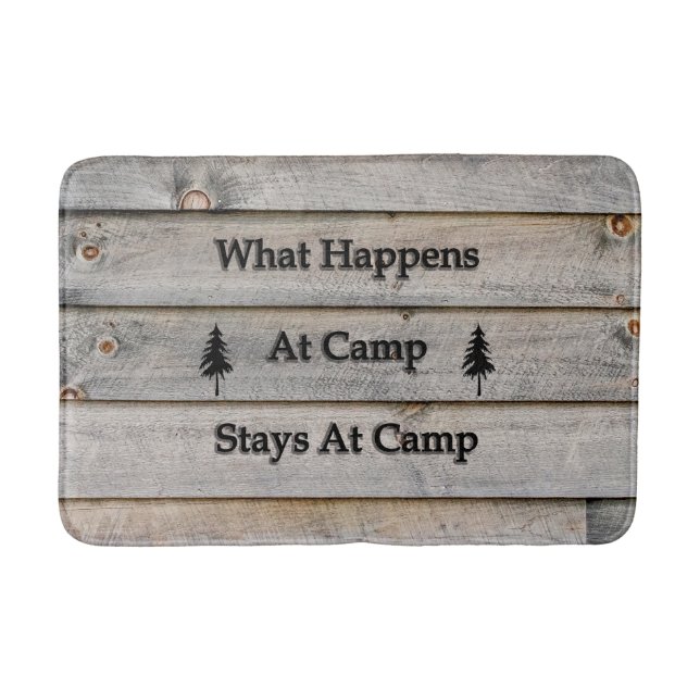 What happens at camp stays at camp bath mat (Front)