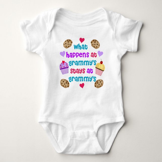 What happens at Grammy's stays at Grammy's Baby Bodysuit (Front)