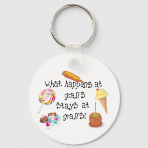 What Happens at Gran's STAYS at Gran's! Key Ring