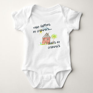 What Happens At Grandma's Sleeper Baby Bodysuit
