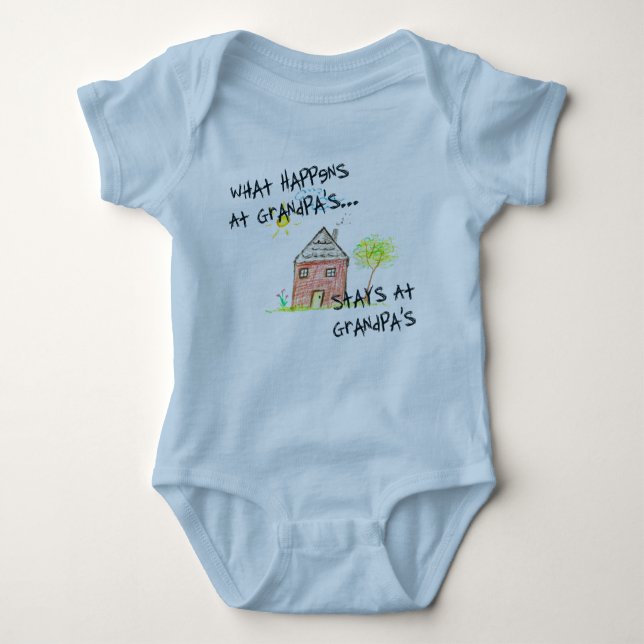 What Happens At Grandpa's Sleeper Baby Bodysuit (Front)