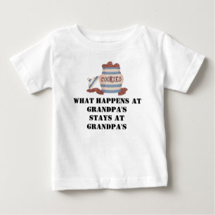 What happens at Grandpas STAYS AT Grandpas Baby T-Shirt