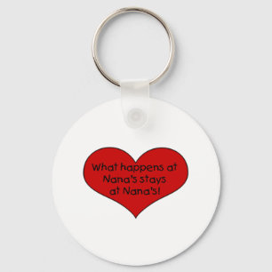 What happens at Nana's stays Key Ring