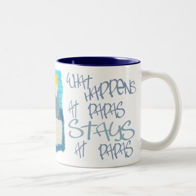 What Happens At Papas Two-Tone Coffee Mug (Right)