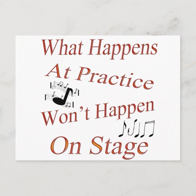 What Happens At Practice copy Postcard (Front)