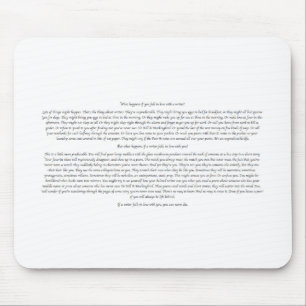 What Happens If You Fall in Love With a Writer? Mouse Pad