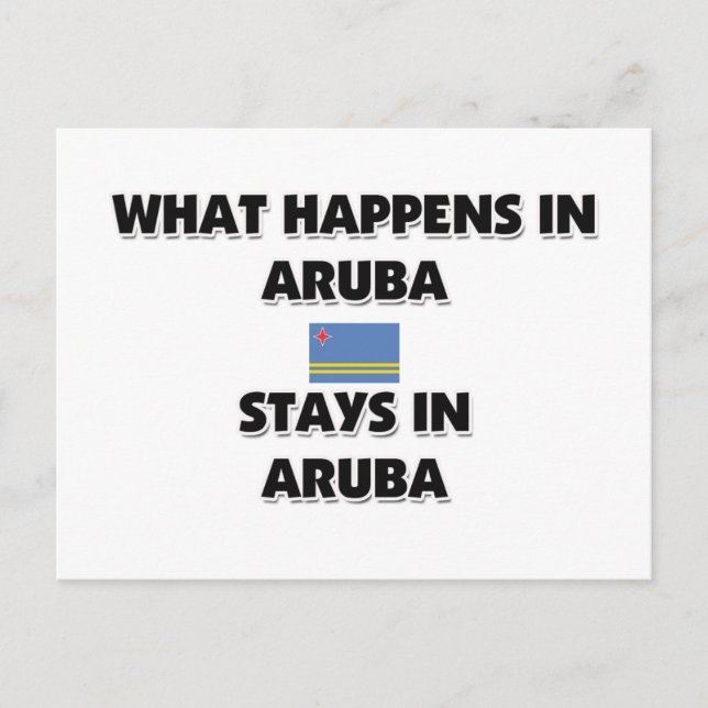 What Happens In ARUBA Stays There Postcard (Front)