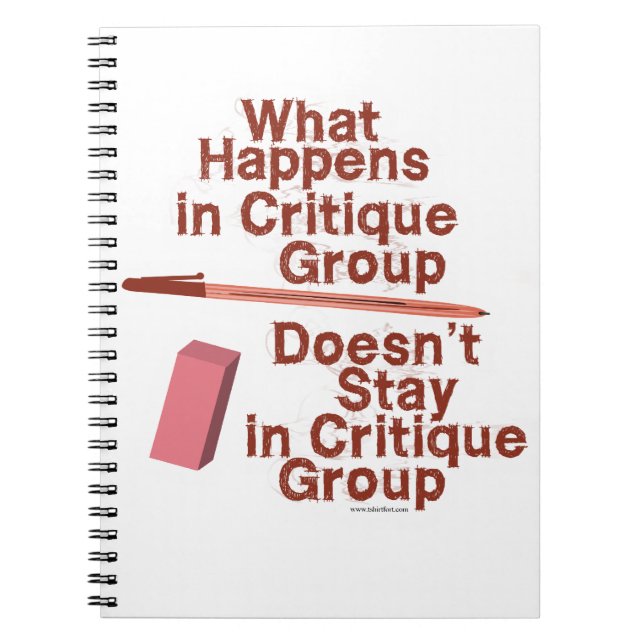 What Happens In Critique Group Notebook (Front)