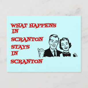 What Happens In Scranton Postcard
