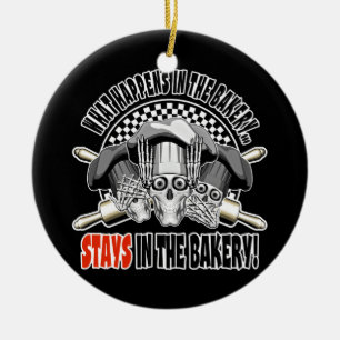 What Happens in the Bakery: Rolling Pins Ceramic Tree Decoration