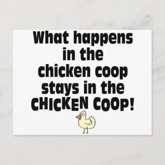 What Happens in the Chicken Coop Postcard