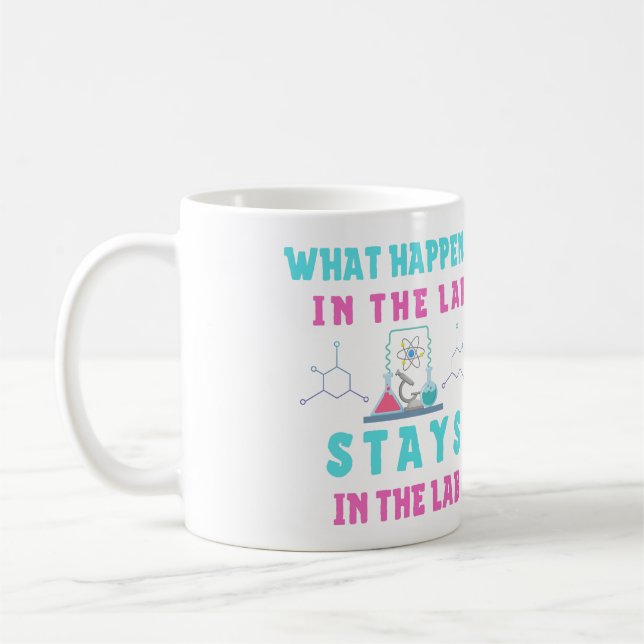What Happens in the Lab Stays in the Lab Coffee Mug (Left)