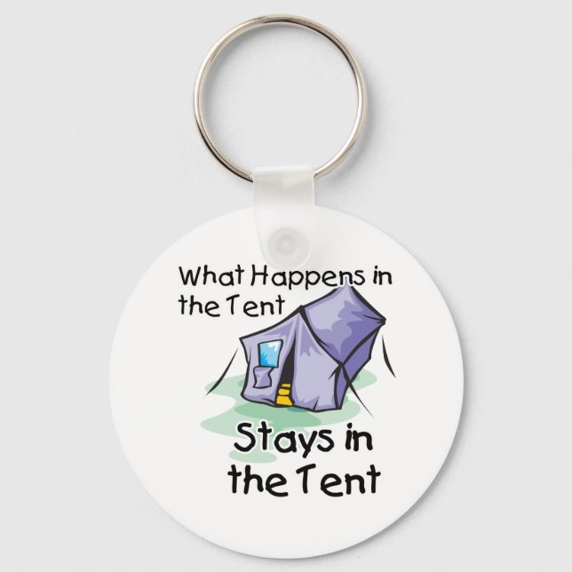 What Happens in the Tent Key Ring (Front)